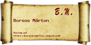 Borsos Márton névjegykártya